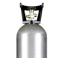 New 35 lb. Aluminum CO2 Cylinder CGA320 with Siphon Tube and Handle DOT Stamped - Ships Empty