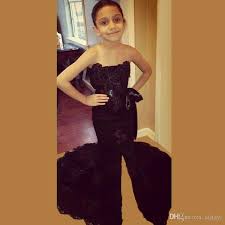 Hot Sale 2016 New Lace Mermaid Little Girl Pageant Gowns Strapless Floor Length Flower Girl Dresses Lit Prom Girl Dresses Dresses Kids Girl Girls Pageant Gowns
