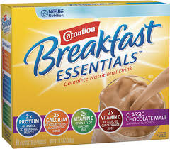 Carnation breakfast essentials rich milk chocolate powder mix, 17.7 oz. 50000530427 Carnation Instant Breakfast Essentials Chocolate Malt Powder 10 1 26 Ounce Packets