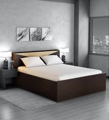 Shop wayfair for all the best queen storage included bedroom sets. Buy Hiroki Queen Size Bed With Headboard Storage In Walnut Finish Mintwud By Pepperfry Online Modern Queen Size Beds Beds Furniture Pepperfry Product