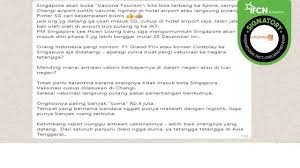The total number of cases linked to the facility, where a nurse was first found to be infected last week, has now climbed to 27. Cek Fakta Hoaks Singapura Lakukan Vaksinasi Covid 19 Di Bandara Changi Simak Penelusurannya Cek Fakta Liputan6 Com