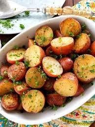 Slow Cooker Ranch Roasted Potatoes Potato Recipes Crockpot Bbq Dishes Healthy Potato Recipes