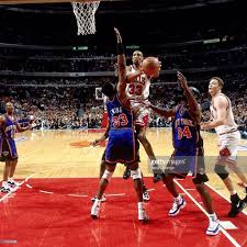 Scottie Pippen Of The Chicago Bulls Attempts A Shot Against Patrick Picture Id75879228 1024 1024 Sports Memes Scottie Pippen Sports