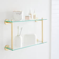 4.7 out of 5 stars. Modern Overhang Double Glass Bathroom Shelf