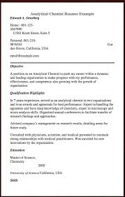 analytical chemist cv pdf december 2020