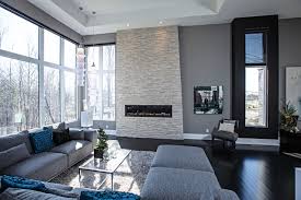 The colors for the materials and furniture also give a statement of neutrality but calmness. Contemporary Living Room In Grey Tones Contemporary Living Room Ottawa By Realstone Systems Houzz Uk
