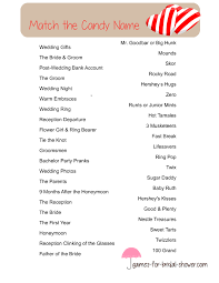 Free Printable Match The Candy Name Bridal Shower Game Bridal Shower Candy Game Free Bridal Shower Games Printable Bridal Shower Games