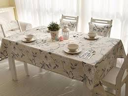 Situmi Tablecloth Table Cover Rural Style Tablecloth Coffee Table Cotton Rectangle Printing 65 65cm Coffee Table Table Cloth Dining Table