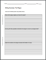 The Plague Writing Exercises Worksheet Is Free To Print Pdf File Writing Exercises This Or That Questions Essay Questions