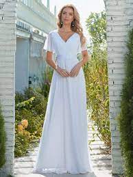We did not find results for: Einfaches Hochzeitskleid Chiffon V Ausschnitt Kurzarm Backless A Line Lange Brautkleider Milanoo Com