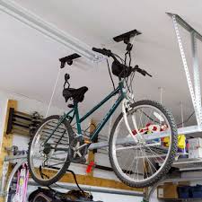 Even for people who have garages, stored bicycles can still get in the way. Elevate Outdoor Ceiling Mount Bicycle Hoist Discount Ramps
