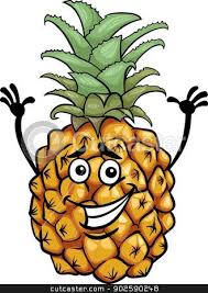 Funny Pineapple Fruit Cartoon Illustration Fruit Cartoon Vegetable Cartoon Fruit