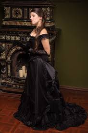 Black Victorian Bustle Dress 1880s Ball Outfit Black Etsy Black Victorian Dress Gothic Dress Bustle Dress
