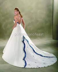 White And Blue Wedding Dresses Svadebnye Platya Vechernie Platya Nevesta