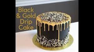 Black n gold cube cake best customized cake for men elegant style cake. Black And Gold Drip Cake Youtube