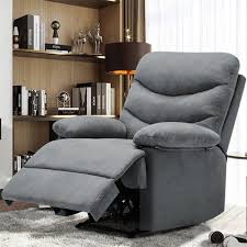 Recliner Chair Microfiber Ergonomic Chair Living Room Sofa With Vibrating Control Home Theater Seating Grey Walmart Com In 2020 Living Room Chairs Living Room Grey Home Theater Seating