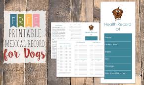 free printable medical record for dogs tastefully eclectic