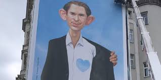 Zu zeiten der flüchtlingskrise zeichnete er merkel in rüstung. Herzloser Sebastian Kurz Karikatur Kritisiert Fluchtlingspolitik Bildende Kunst Derstandard At Kultur