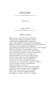 Fathers day is a rich holiday on the poetry calendar, and we present this selection for the dads as well as their kids. Spring Letter By Carl Dennis Poetry Magazine