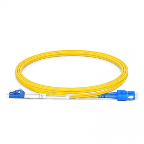 1m (3ft) LC UPC to SC UPC Duplex OS2 Single Mode LSZH 2.0mm Fiber Optic Patch  Cable #42105 - Litech Pakistan