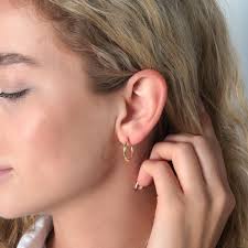 HOT ! Oro 750 Orecchini Ad Anello Oro 750 Orecchini Ad Anello Piccoli Oro  Orecchini Cerchietti