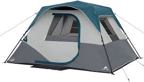 Ozark trail cottage cabin tent. Ozark Trail 6 Person Instant Cabin Tent With Light Sports Outdoors Amazon Com