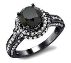 2 92ct Black Round Diamond Engagement Ring 14k Black Gold Black Diamond Ring Black Diamond Ring Engagement Round Diamond Engagement Rings