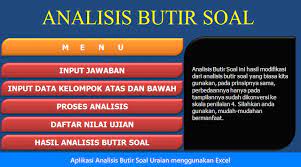 Doc download analisis butir soal ips smp kelas 7.soal penjas kelas 8 smp 2020 lengkap dengan kunci jawabannya kemampuan yang diukur oleh soal pilihan ganda soal pilihan ganda dapat mengukur beberapa aspek pengetahuan recall knowledge pengertian coimprehension understanding aplikasi dan analisis. Aplikasi Analisis Butir Soal Uraian Berbasis Excel Operator Sekolah