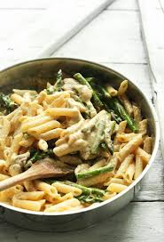 Creamy Mushroom Asparagus Pasta Recipe Minimalist Baker Recipes Recipe Asparagus Pasta Recipes Asparagus Pasta Stuffed Mushrooms