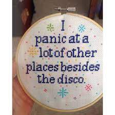 Enjoy this advice video from the world's most comprehensive library of free factual video content online. Panic At The Disco Cross Stitch I Made For A Friend Funny Cross Stitch Patterns Subversive Cross Stitches Cross Stitch Funny