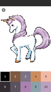 Une activité très répandue est de dessiner facilement des licornes qui font le dab en coloriant un par un. Licorne Color By Number Pixel Art Licorne Pour Android Telechargez L Apk