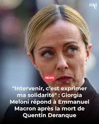 La confrontation diplomatique entre Giorgia Meloni et Emmanuel Macron suite  à la mort de Quentin Deranque met en lumière les tensions sur l'ingérence  et la cohésion européenne. ➡️ https://www.ohmymag.com/news/giorgia-meloni- repond-a-emmanuel-macron ...