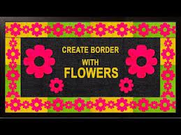New Floral Design Simple Steps For Bulletin Board Border Design Youtube Paper Crafts Paper Crafts For Kids School Board Decoration