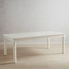 Inspired By Spool Turnings From The Victorian Era This Table Delivers A Relaxed Worn In Cha Brass Dining Table Farmhouse Style Dining Table White Dining Table