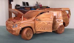 Manufactured in 1997, purchased in 2019. This Wood Carved 2020 Land Cruiser Prado Is A Fabulous Piece Of Art