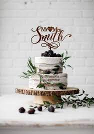 Custom Mr Mrs Cake Topper Personalized Last Name Wedding Etsy Engagement Cake Toppers Wedding Cake Toppers Unique Wedding Cake With Initials