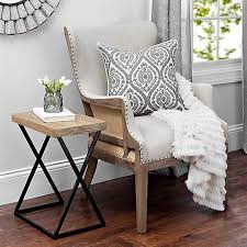 Brooks Exposed Wood Back Accent Chair Kirklands Accent Chairs For Living Room White Accent Chair Farmhouse Accent Chair