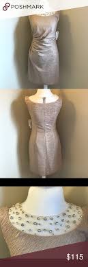 Kohl S Gold Cocktail Dress Nwt Gold Cocktail Dress Illusion Neckline Dress Dress Brands