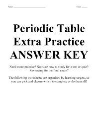 Worksheet periodic table puns worksheet periodic table puns 2 answers image collections science spot diagrams new. Periodic Table Extra Practice Answer Key 2014
