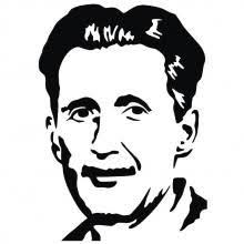 Black And White Vector Portrait George Orwell Vector Pattern Vector Portrait Vector Pattern Orwell