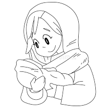 36+ shepherds visit baby jesus coloring pages for printing and coloring. A Vector Cartoon Of Mary Holding Baby Jesus Coloring Page Stock Vector Illustration Of Christian Event 162115774