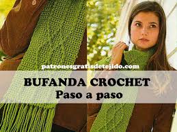 Encontrará el tutorial más abajo en esta misma página. Bufanda Crochet Muy Facil Con Diseno Geometrico