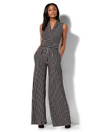 Black And White Striped Jumpsuit Outfit Ideas Shop Lace Trim Cold Shoulder Jumpsuit Find Your Perfect Size Online At The Best Price At New York Company Cold Shoulder Jumpsuit Petite Outfits Jumpsuit