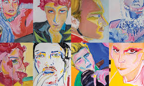 Inauguración de la exposición de pintura expresionista en Sala Carolina.  Artista: Luis Blasco