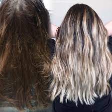 Before And After Blonde Balayage Color Correction Blonde Highligh Brown Hair With Blonde Highlights Blonde Highlights On Dark Hair Dark Hair With Highlights
