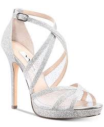 Black And Silver Shoes Nina At Macy S Black Glitter Shoes Shoes Women Heels Silver Shoes