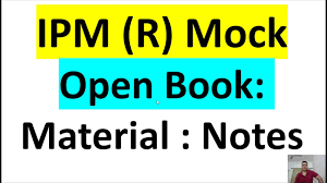 Open Book Mock Test Ipm Rohtak 2020 Open Book Open Material Open Notes All India Test Youtube