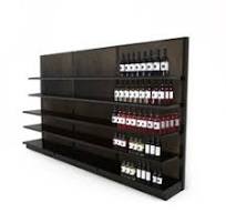 Liquor Store Rack for Wine | Wood Gondola Wall Shelving ...