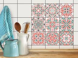 Fliesenaufkleber Set Fur Kuche Bad Design Mexican Tiles Fliesenaufkleber Fliesen Verschonern Fliesen