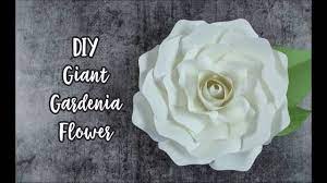 Step By Step Giant Gardenia Rose Paper Flower Tutorial Youtube Paper Flower Tutorial Paper Flowers Flower Tutorial